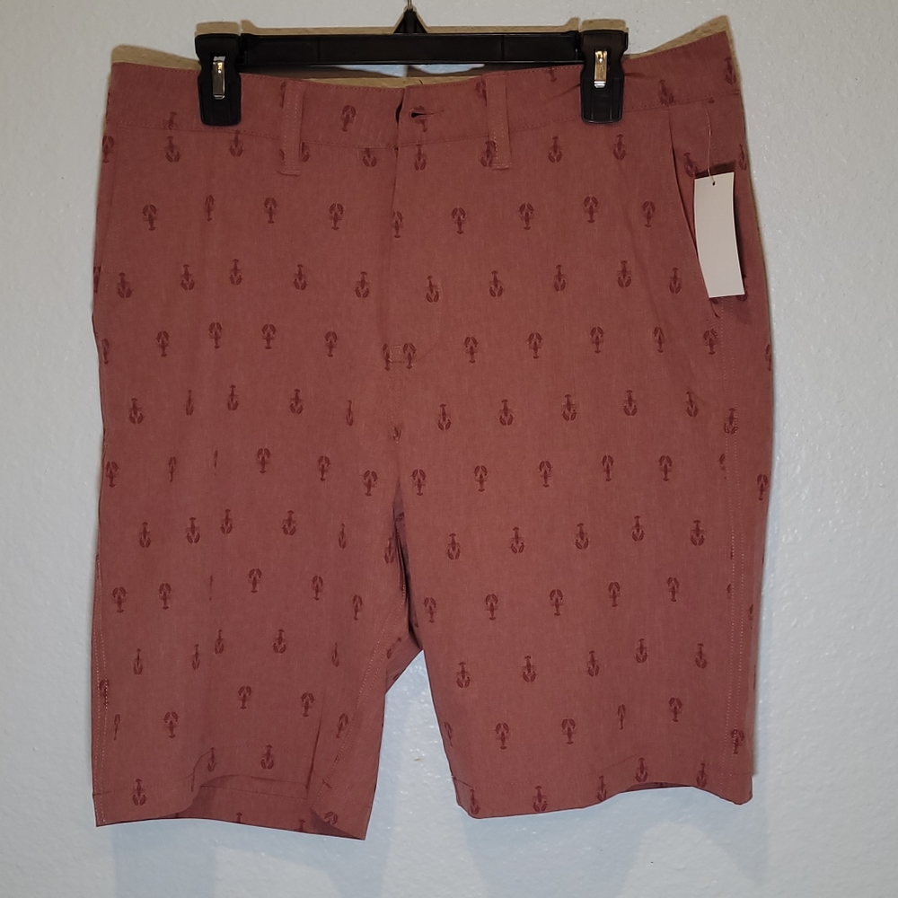 NWT Atlantis Hybrid Board shorts, lobster print, size 34